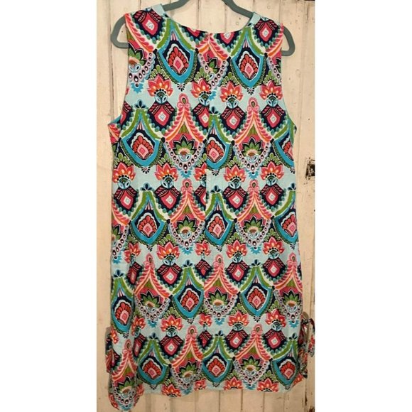 Buckhead Betties Dress | Moroccan Roll Pattern Zippered Back | Woman’s Size XL - Picture 6 of 8